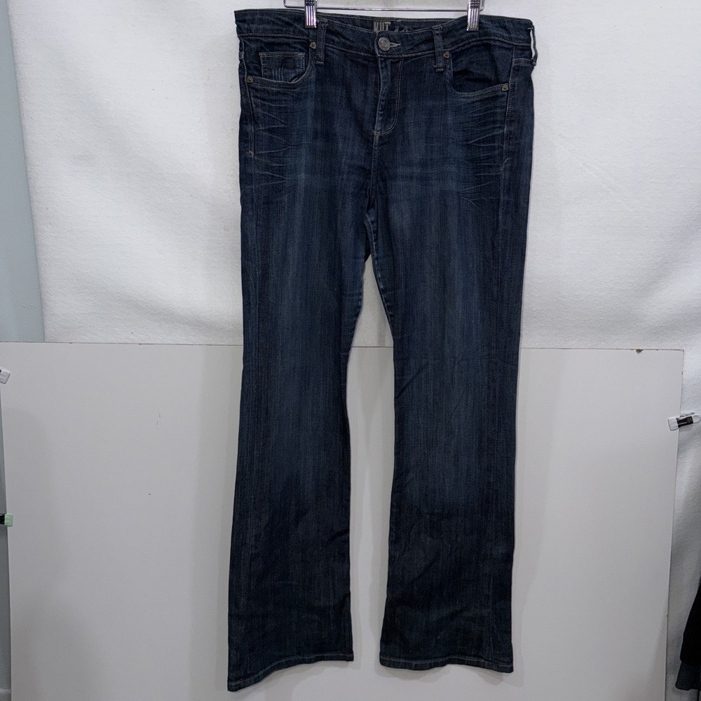 Kut From The Kloth Farrah Baby Bootcut Jeans Women's Size 14 Blue Stretch Denim